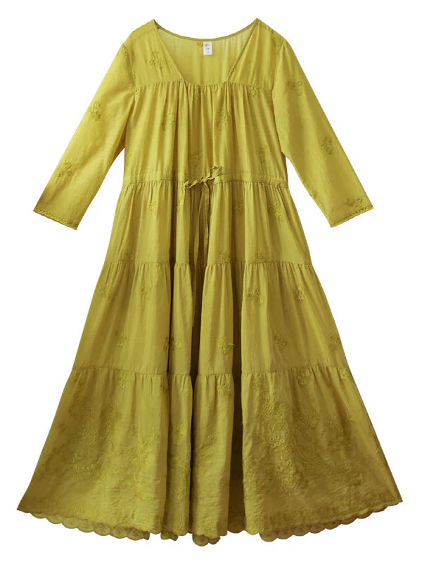 Secret Garden Yellow Floral Dress