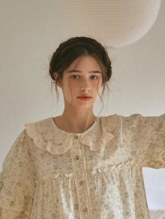 Green Garden Morning Gown