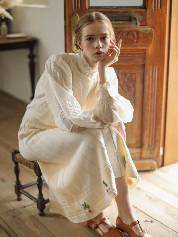 Classic Ivory Lace Story Blouse