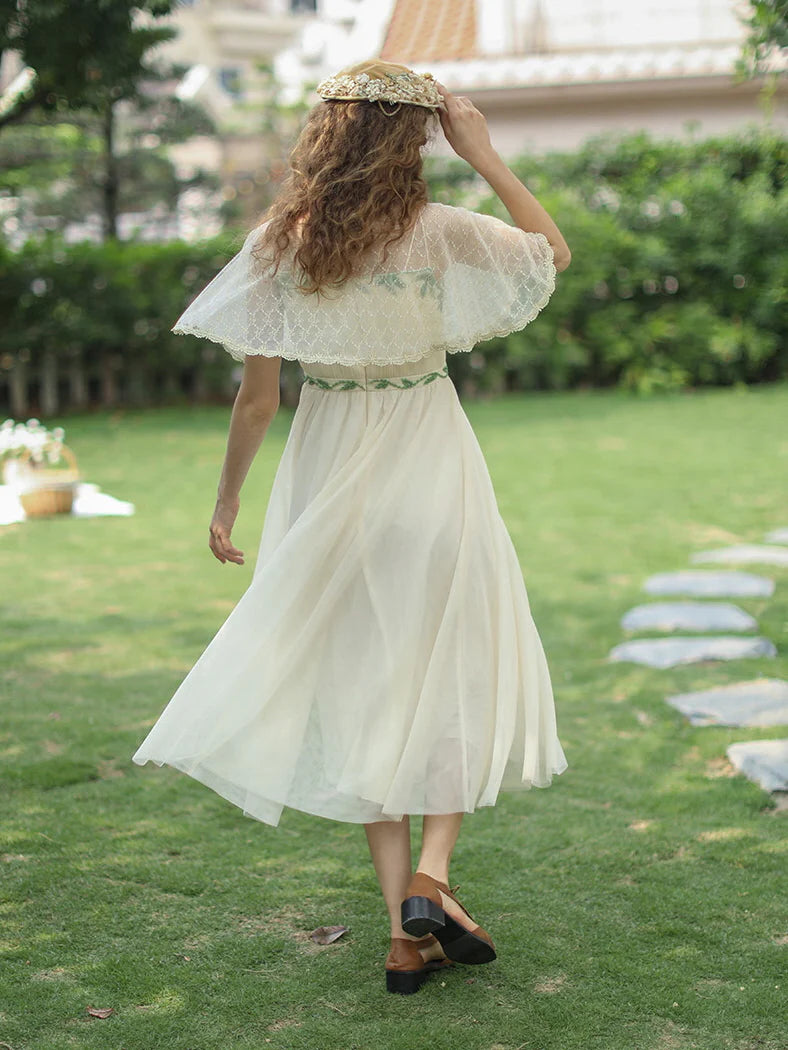 Strawberry Garden Vintage Embroidered Dress