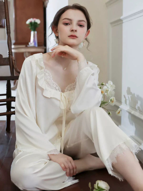 Elegant Rose Satin Dream Pajama
