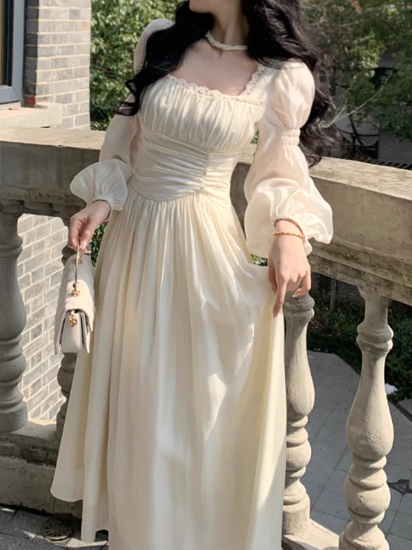 Sunlit Terrace Ivory Elegance Dress