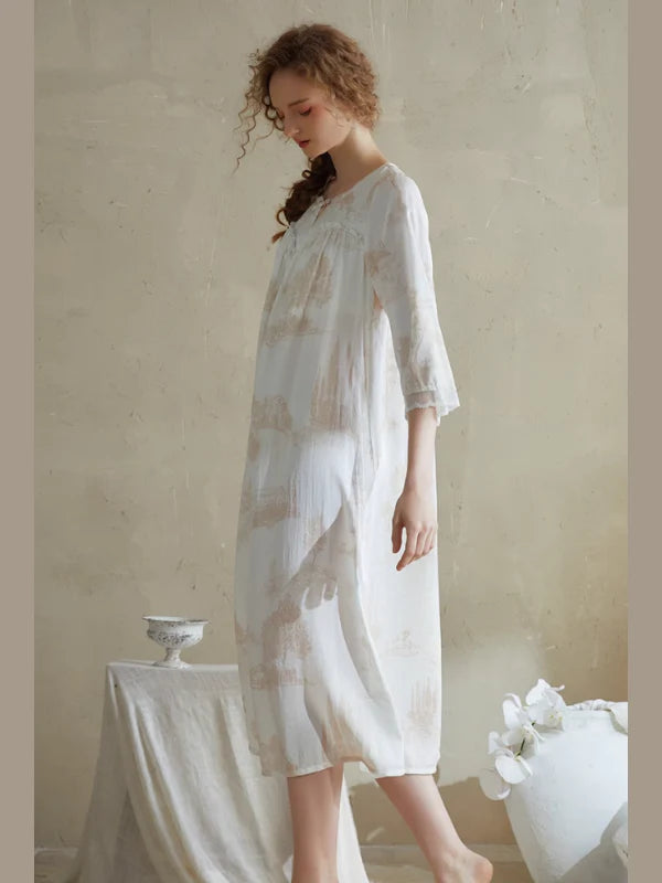 Timeless Reverie Toile Nightgown
