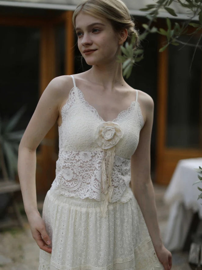 Lace Bloom Rose Camisole