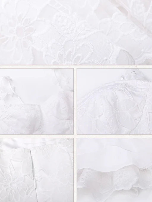 Blossom Lace Garden White Mini Dress