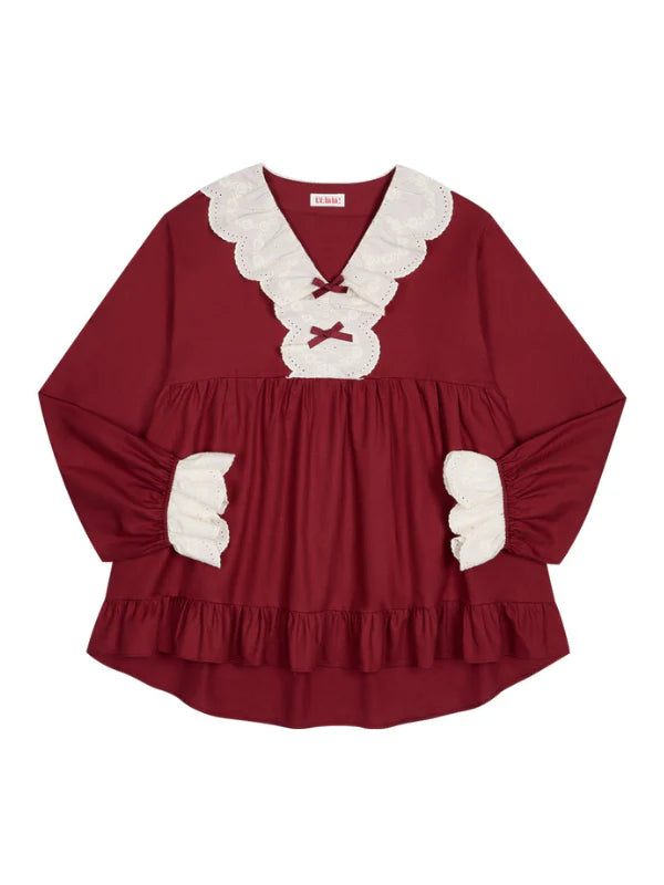 Vintage Rose Lace Pajama Set