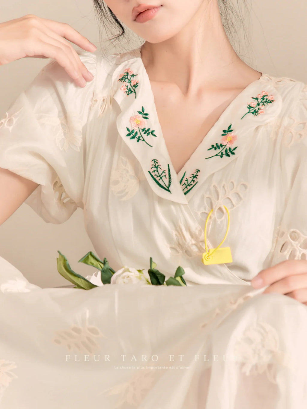 Whimsical Garden Embroidered Dress