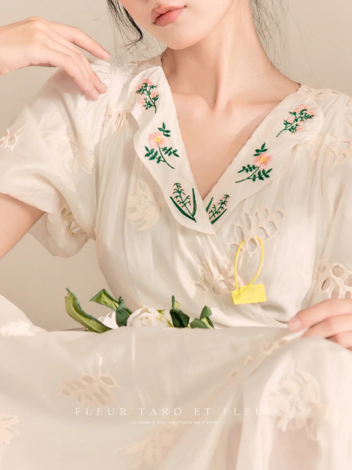Whimsical Garden Embroidered Dress