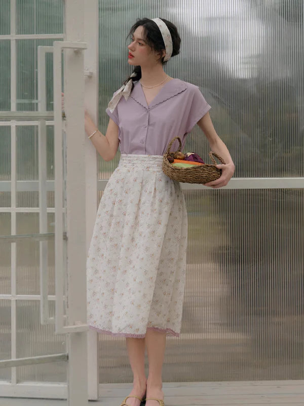 Lily's Summer Breeze Lavender Blouse