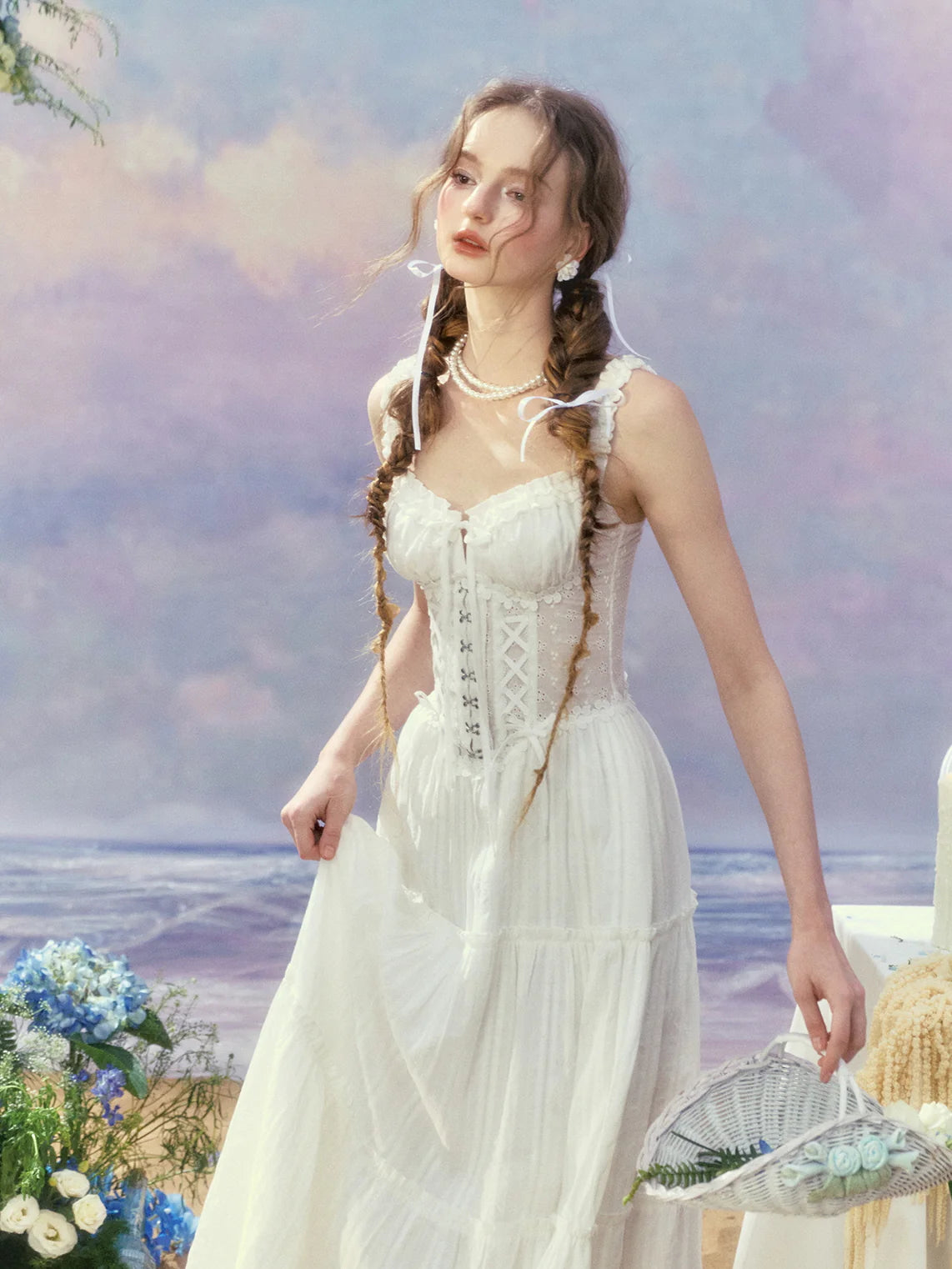Ethereal Princess Whtie Corset Dress