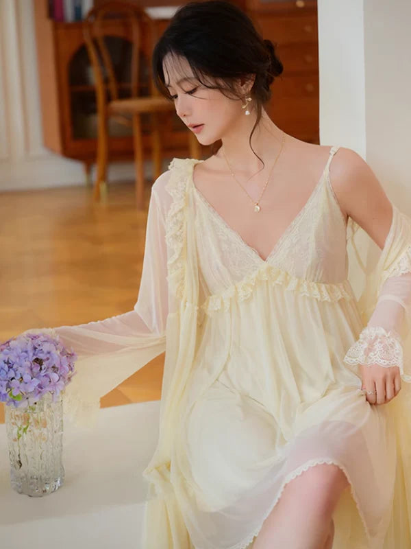Soft Yellow Dreamer Nightgown Set