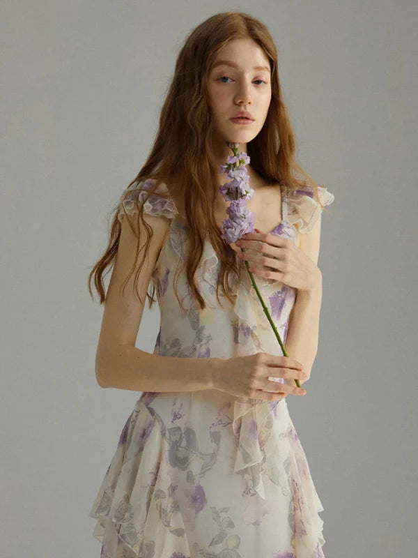 Purple Blossom Fairy Frill Dress