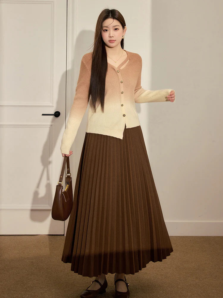 Fairycore Gradient Brown Cardigan