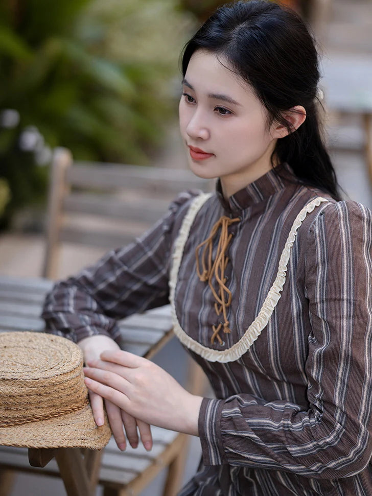 Charlotte's Breezy Brown Stripe Dress