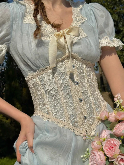 Romantic Blue Garden Bloom Dress