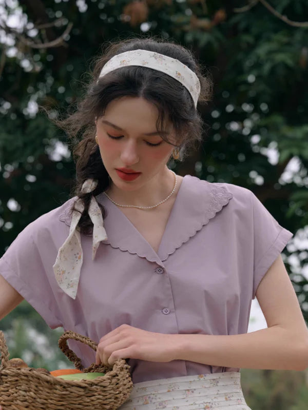 Lily's Summer Breeze Lavender Blouse