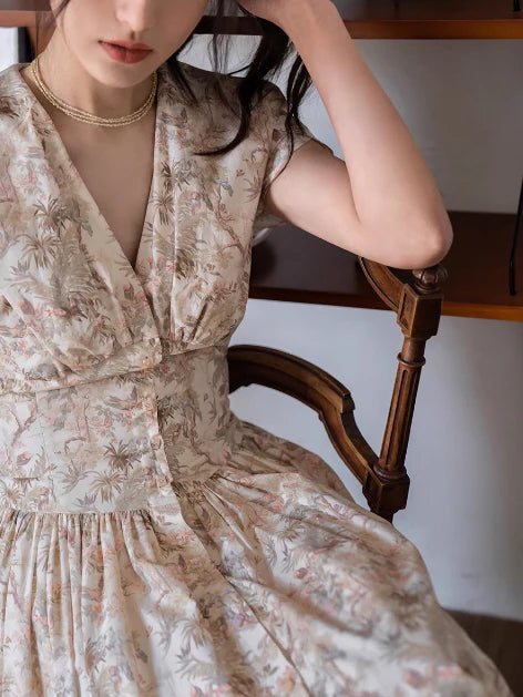 Olivia's Serene Blossom Summer Dress