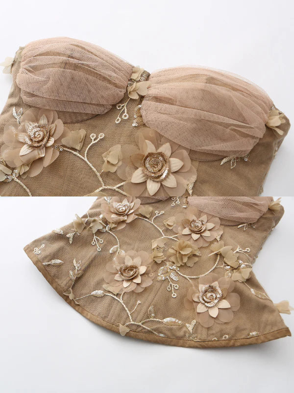 Blossom Garden Embroidered Corset & Skirt