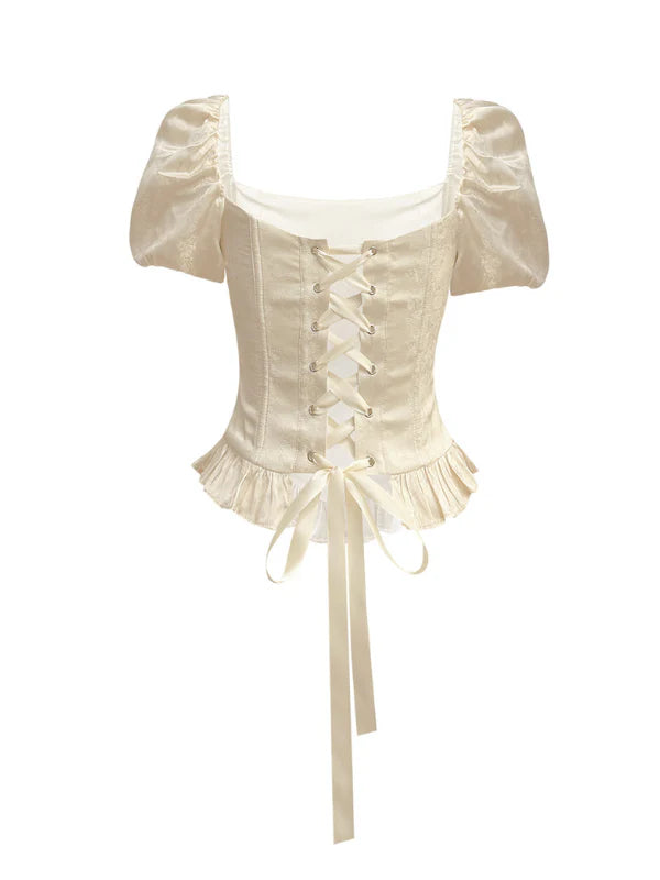 Romantic Rose Embroidered Corset Top