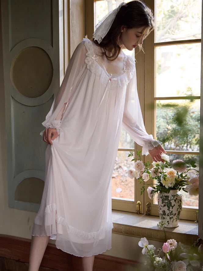 Lace-Trimmed Vintage Nightgown