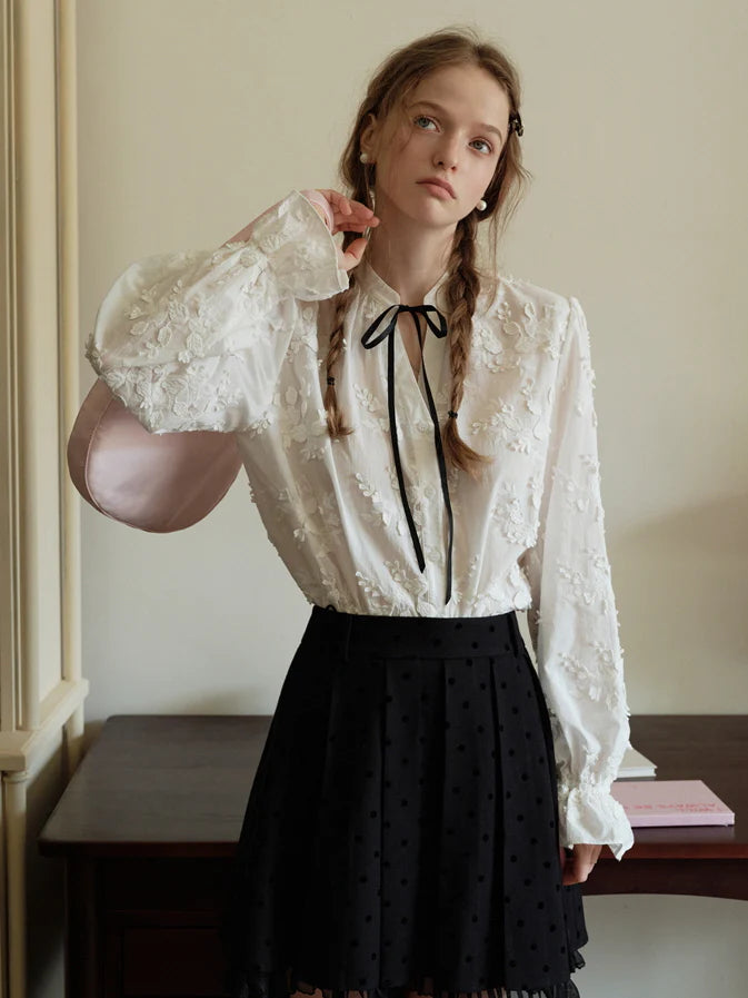 Whimsical Garden Embroidered Blouse