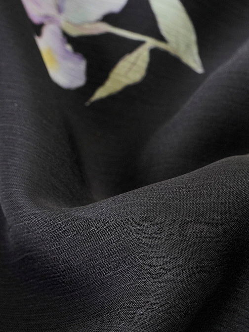 Black Blossom Off-Shoulder Dress