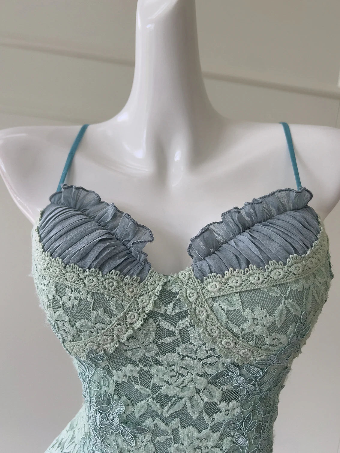 Fairytale Floral Blue Lace Dress