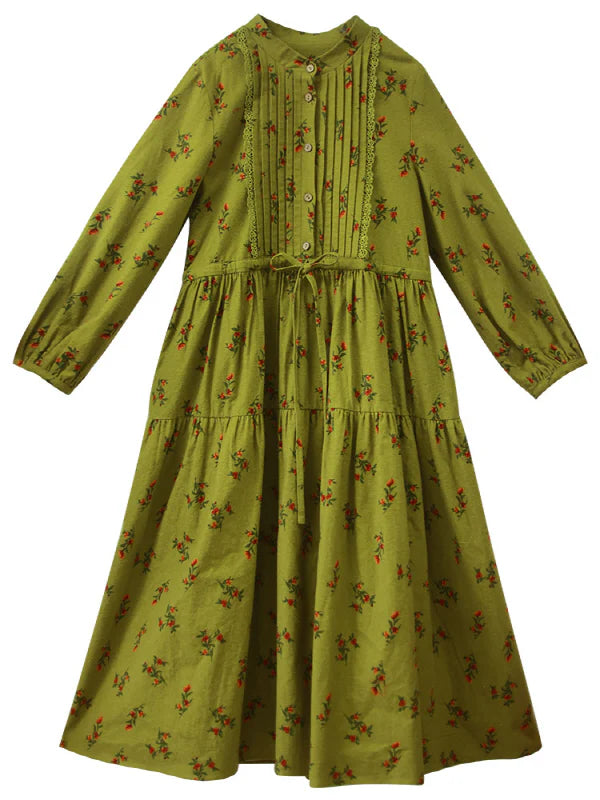 Green Harmony Floral Dress