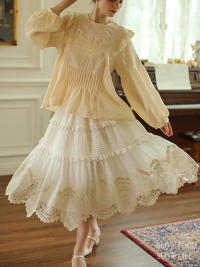 Lucy's Vintage Lace Elegance Skirt