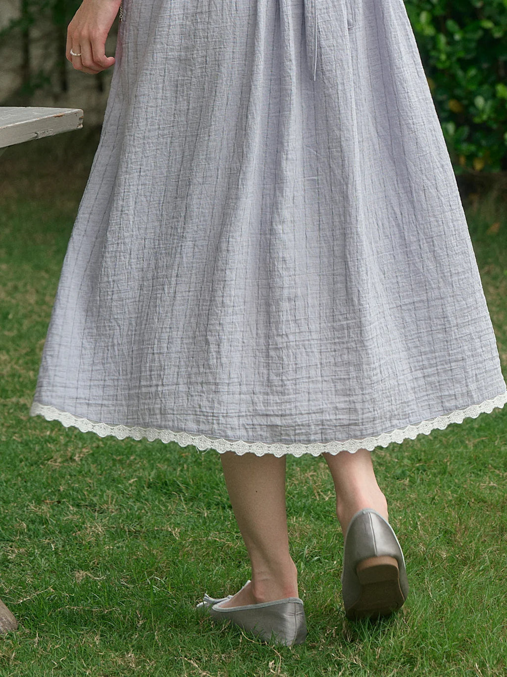 Sophia's Lace Whisper Blue Dress