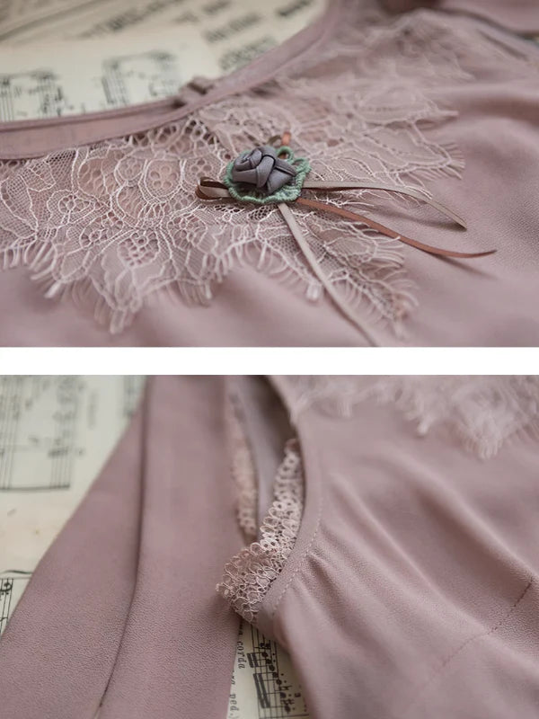 Serene Blossom Vintage Dress