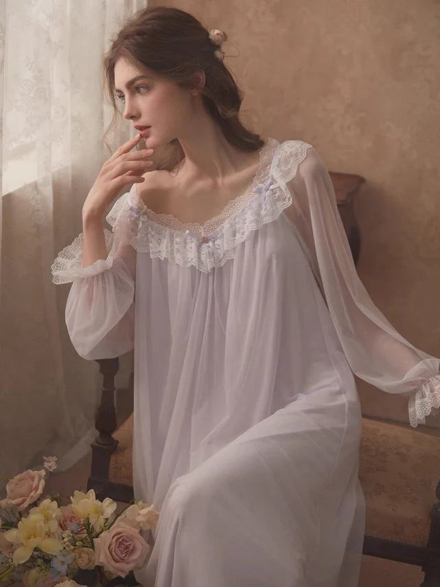Lace-Trimmed Vintage Nightgown