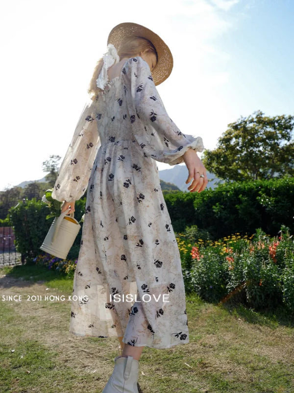 Summer Garden Flower Print Dress