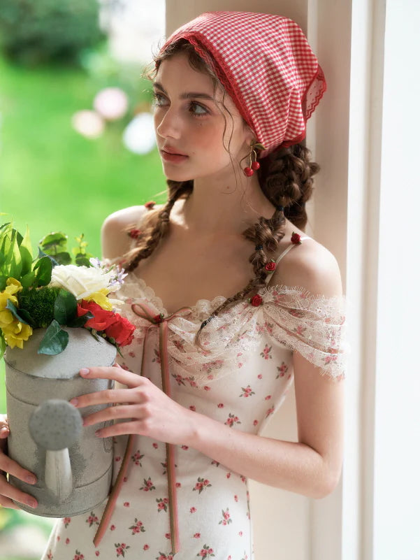 Rosebud Lace Garden Mini Dress