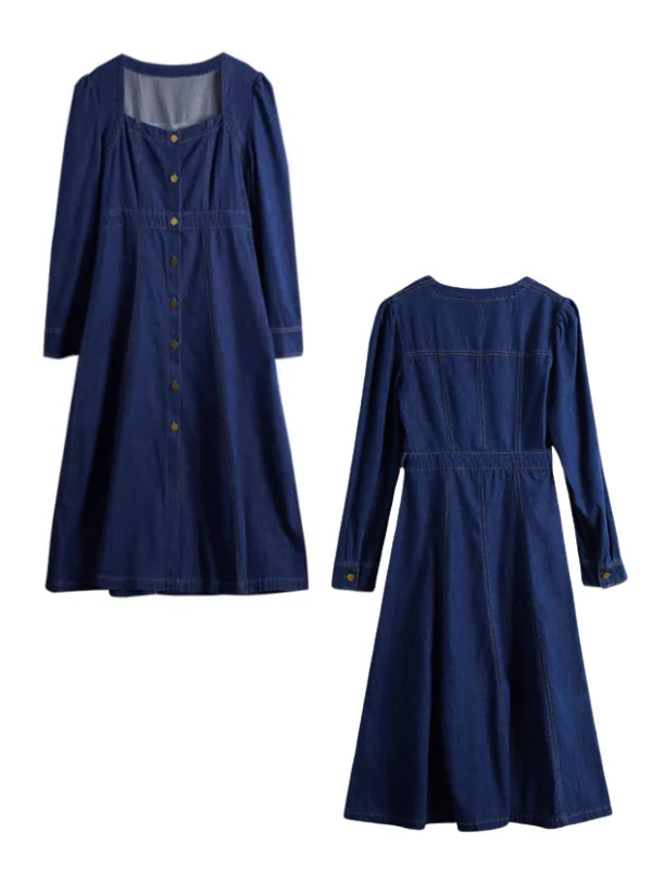 Vintage Indigo Denim Dress