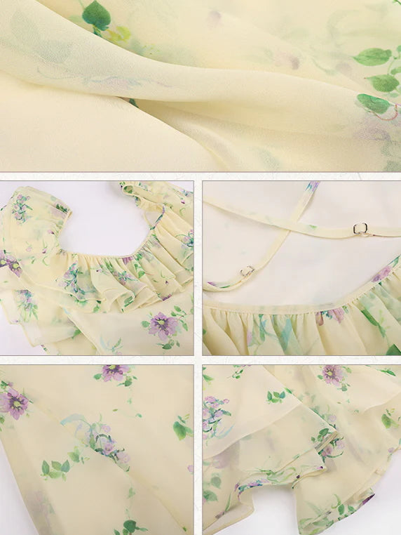 Buttercream Garden Ruffle Dress