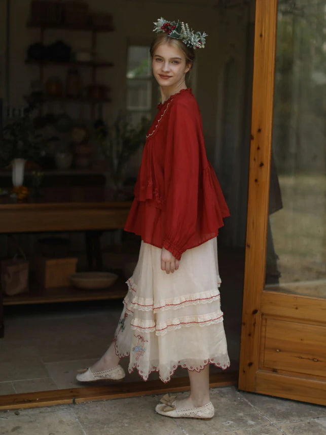 Wildflower Garden Embroidered Blouse