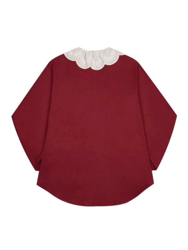 Autumn Romance Cotton Lace Pajama Set