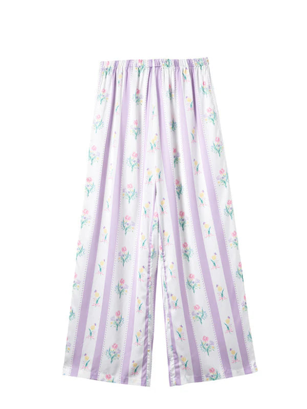 Whimsical Blossom Silk Pajama