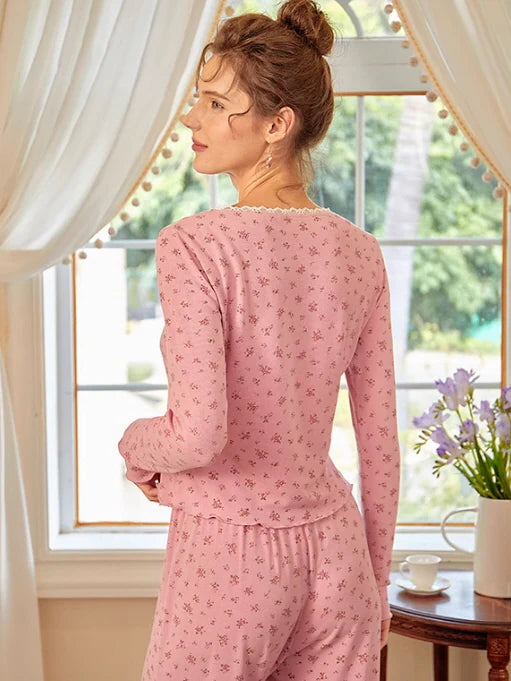 Pink Blossom Dream Floral Pajama Set