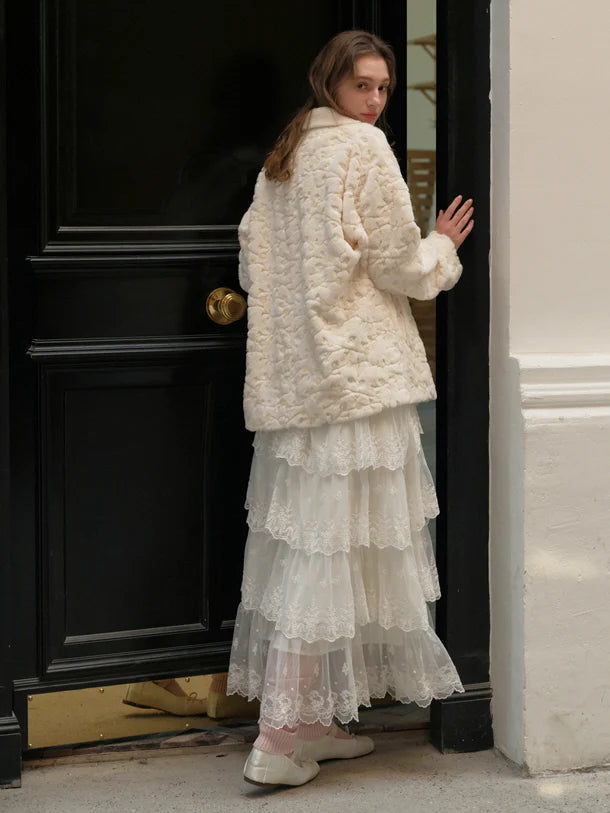 Enchanted Lace Tiered Maxi Skirt