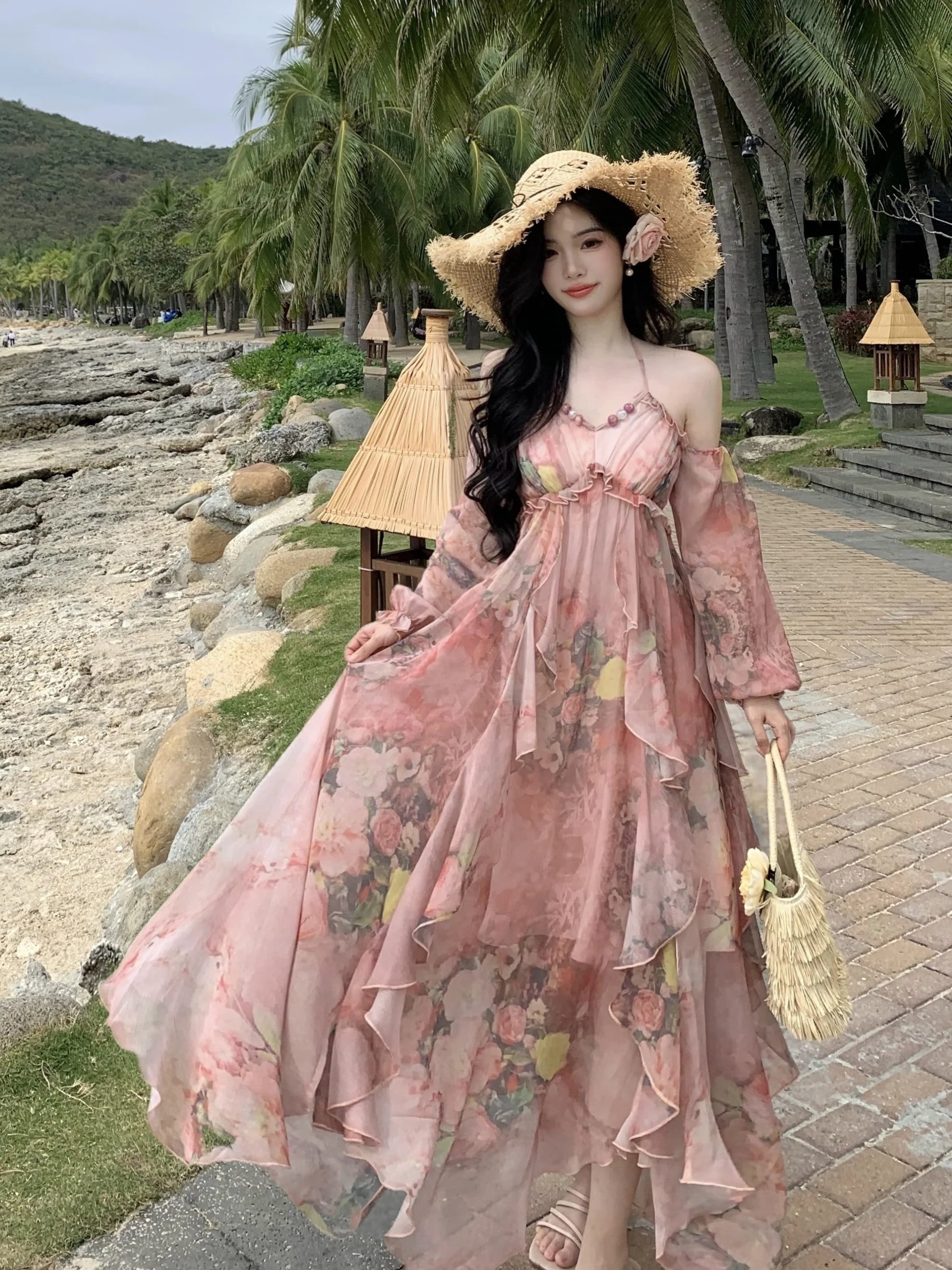 Enchanted Bloom Chiffon Gown