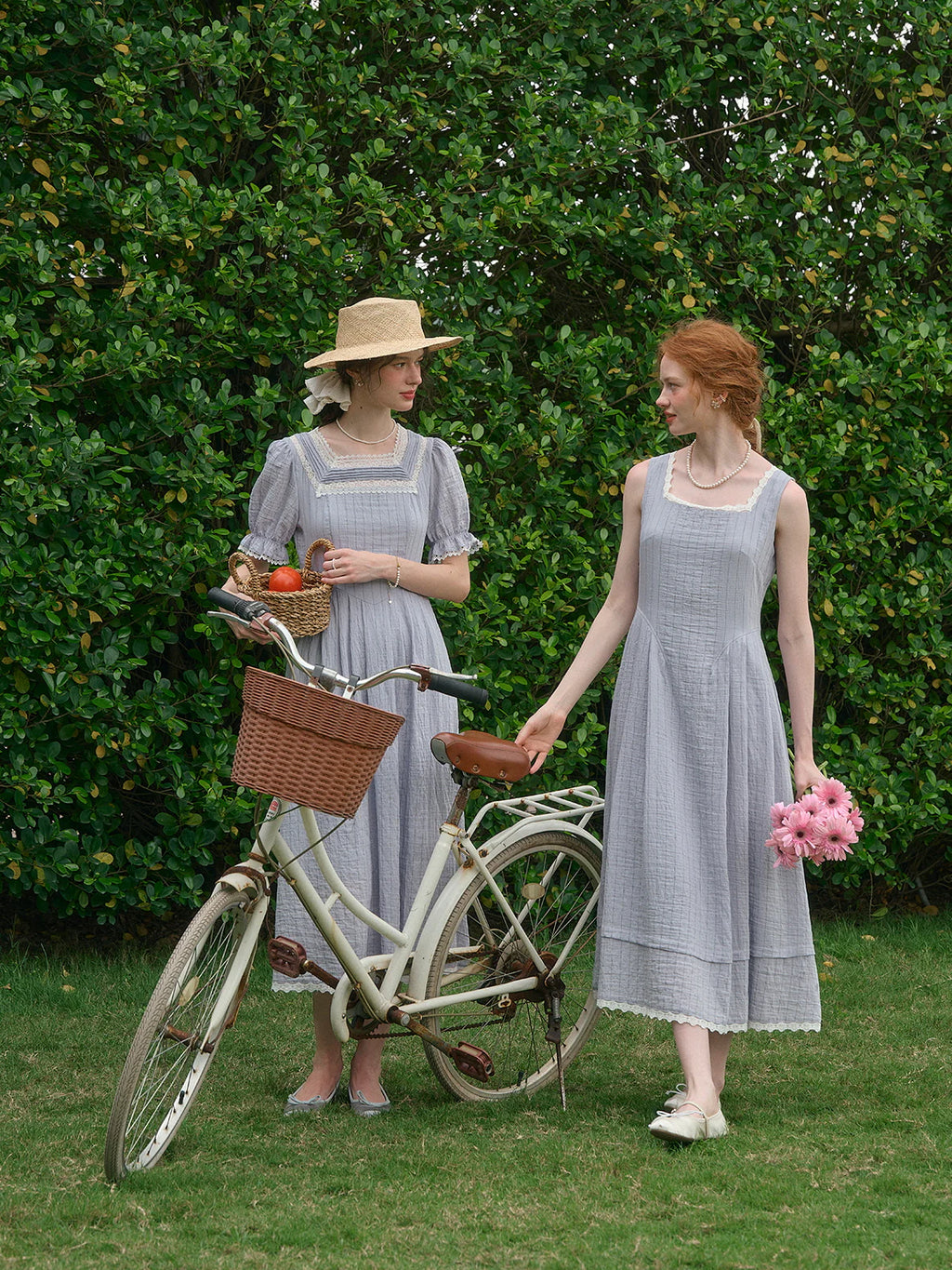 Sophia's Lace Whisper Blue Dress