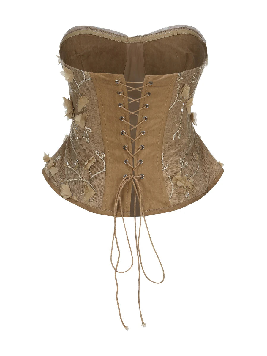 Blossom Garden Embroidered Corset & Skirt