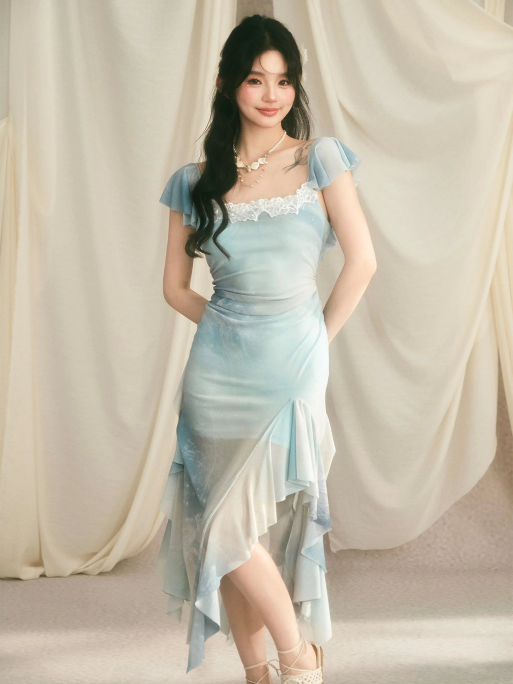 Celestial Blue Fairycore Dress