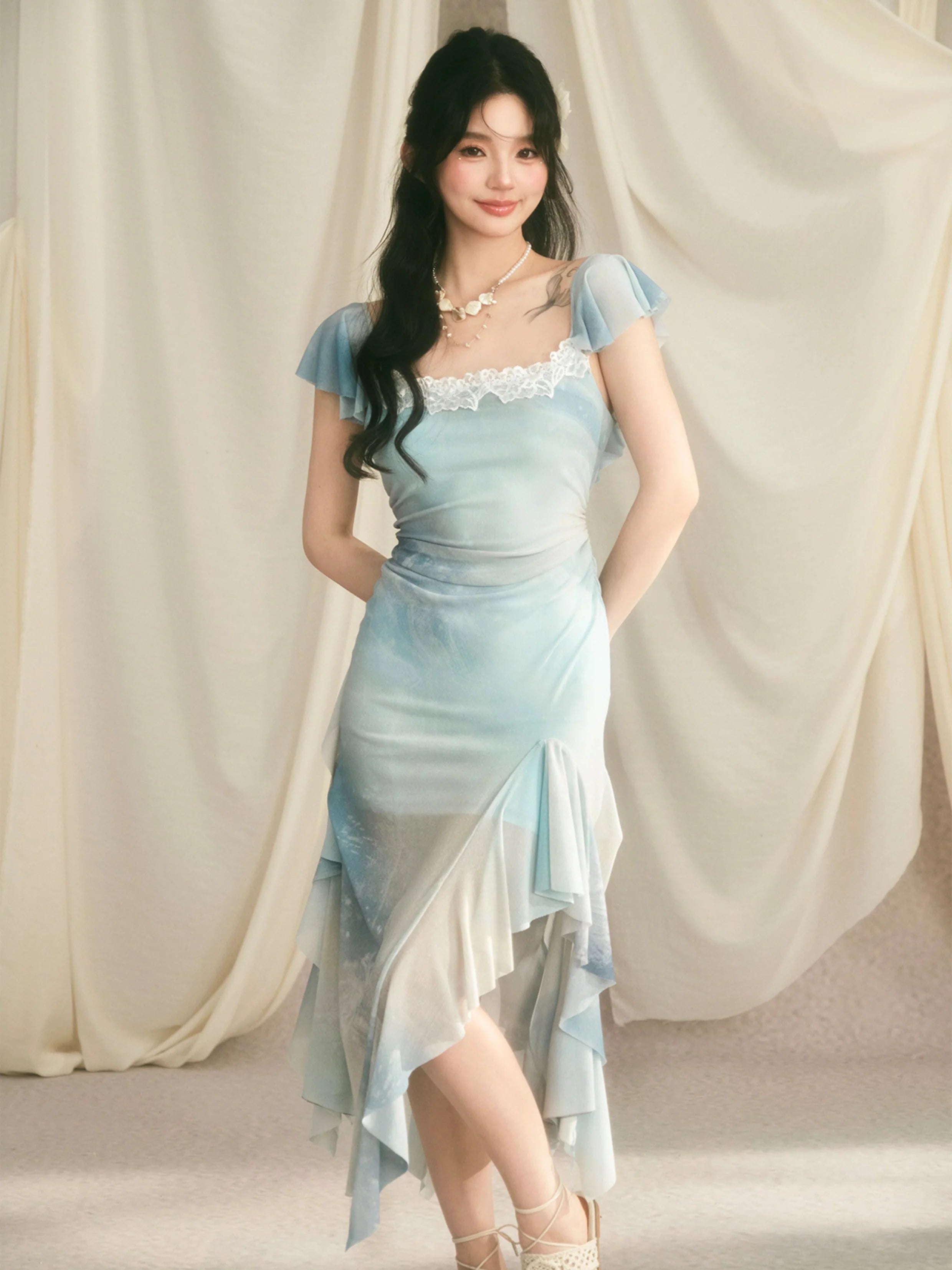 Celestial Blue Fairycore Dress