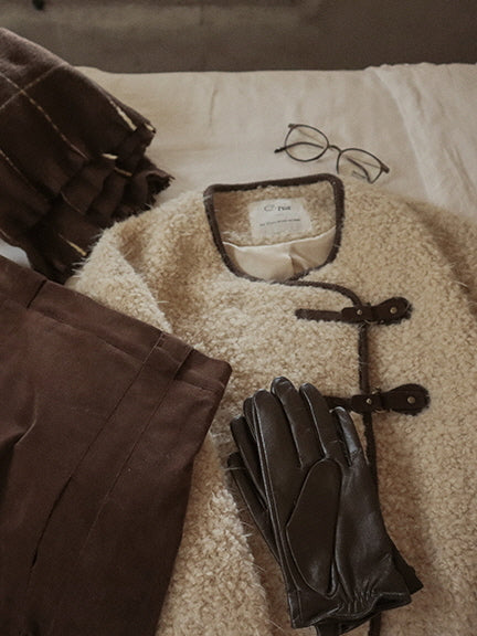 Cozy Bouclé Wool Toggle Jacket