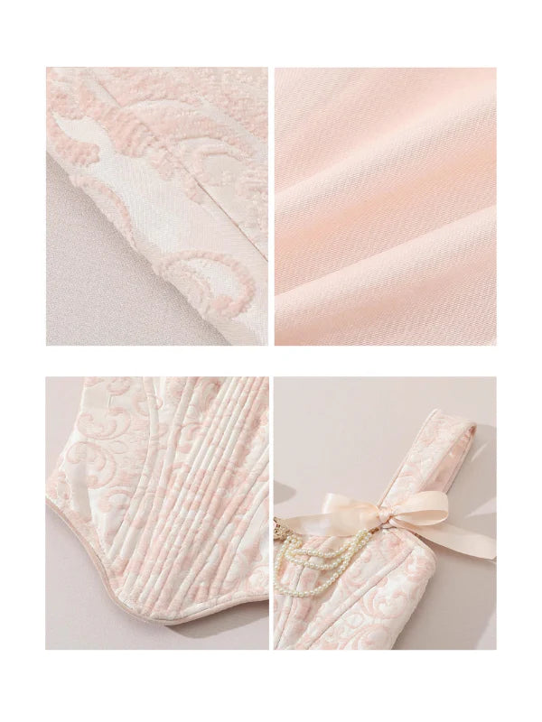 Blush Garden Rose Corset & Tiered Skirt