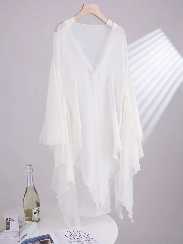 Ivory Lace and Pleats Princess Dress