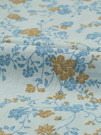 Blue Meadow Ruffle Lounge Gown